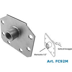 Flangia di chiusura CON MANICOTTO DI LAVAGGIO DA 1/2"