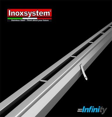 Drainage channel with grating - 0810 - Inoxsystem S.r.l. - inox / for  kitchen